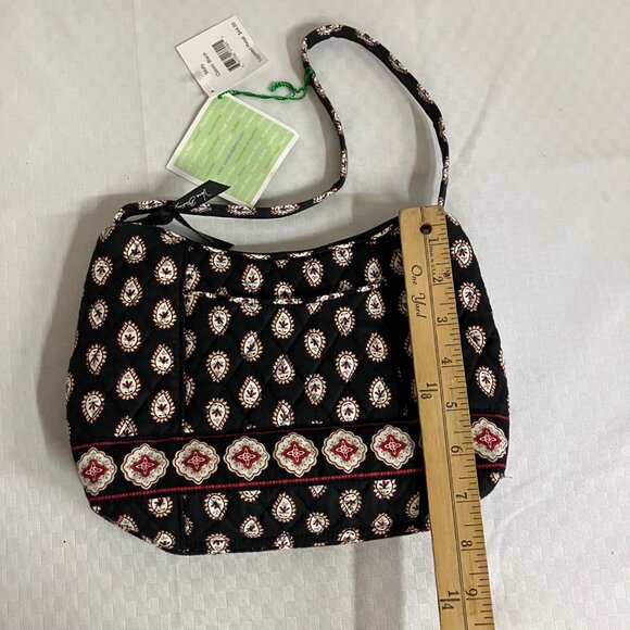 Vera Bradley Women's Classic Black Retired Hobo Bag Tote Purse Pretty Handbag - Picture 7 of 8